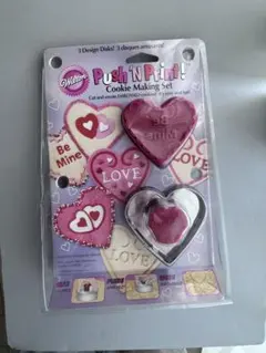 Wilton クッキー　型　セット　スタンプ　ハート型　未使用のサムネイル