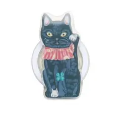 Nathalie Lete スマホグリップ Lucky cat Black