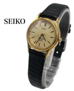 セイコー　腕時計　稼働品　電池式　ゴールド　クォーツ　ブランド4N21-0450