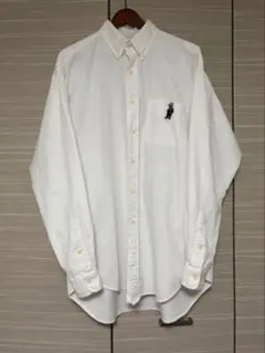 Ralph Lauren ベアー刺繍 長袖ボタンダウンシャツ Lサイズ