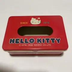 1986年　ハローキティ　缶ティッシュケース