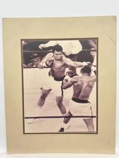 モハメド・アリ 写真アート 額装品 ヴィンテージ風 Jab Champ Jab