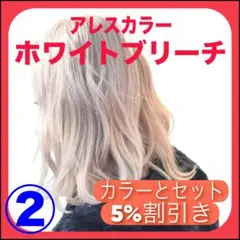 アレスカラー【ホワイトブリーチ&ホワイトオキシ】　２セット（ショート用)②のサムネイル