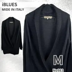 iBLUES イブルース ショールカラー カーディガン 黒 M イタリア製のサムネイル