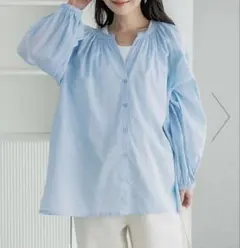 coca ビッグガーゼシャツ　ブルー