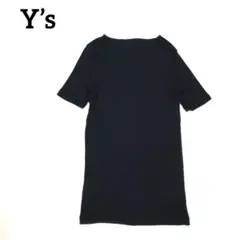 Y’s ブラック 半袖カットソー Tシャツ サイズ2 綿100% 日本製 美品のサムネイル