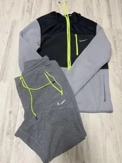 Nike フリース トレーニングウェア 上下セット グレー/ブラック
