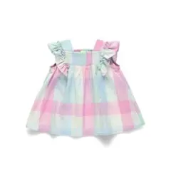 ブランシェス 90cm マドラスチェック柄ブラウス