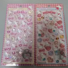 【正規品】キティ　第二弾　大サイズ　ボンボンドロップシール　2枚　コンビニ不可