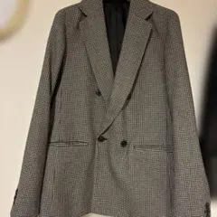 UNIQLO千鳥柄チェック柄 ダブルブレスト テーラードジャケット