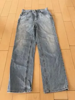 GU デニムパンツMライトブルー