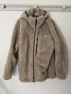 UNIQLO フード付きベージュフリースジャケット