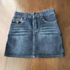 120サイズ デニムスカート インディゴブルー