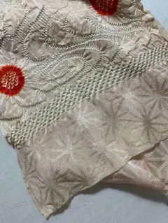 【レトロ・アンティーク】子供用帯揚げ 稚児帯揚げ 正絹 絞り 麻の葉文様 七五三
