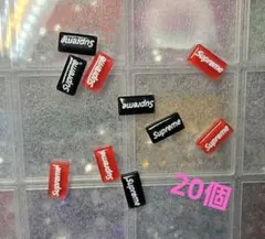 ネイルパーツ 赤 黒 20個