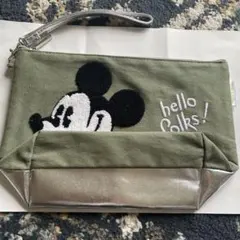 FREAK'S STORE ミッキーマウス ポーチ カーキ