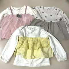 ベビー服 ヒラヒラトップス 3点セット 80と95