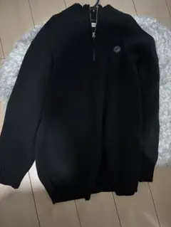 EVRIS ハーフジップ ニットワンピース ブラック