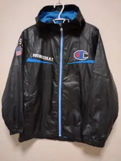 Champion ブラック ジップアップ パーカー 150