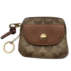 【未使用級】 コーチ COACH コインケース キーリング シグネチャー