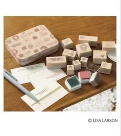 【新品】LISA LARSON 木製スタンプセット／リンネル