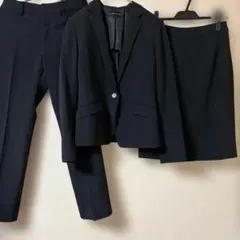 【極美品】洗える ESPRITMUR 3点セット ビジネス スーツ 黒 7号
