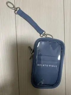 【未使用】ジェラートピケ キャリーポーチ アクスタポーチ ブルー