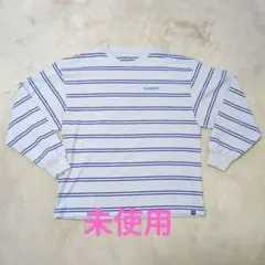 ELEMENT 長袖シャツ グレー/青ストライプ