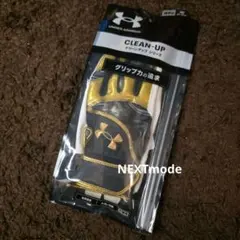 UNDER ARMOUR CLEAN-UP バッティング用手袋 黒/金