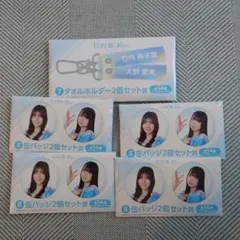 日向坂46くじ　タオルホルダー　缶バッジ