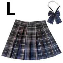 制服 チェック 女子 中学 高校 スクールスカート チェック柄　リボン　2点