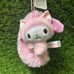 新品タグ付き サンリオキャラクターズ　ふわふわ尻尾マスコット マイメロディ