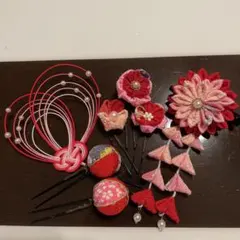 つまみ細工　髪飾り　七五三　成人式　卒業式等