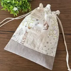 ◾️061.ハンドメイド　パッチワークきんちゃく袋