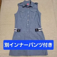 archivio アルチビオ ノースリーブシャツワンピース ストライプ 40