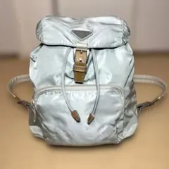 美品 PRADA プラダ　リュック・バックパック　ライトブルー