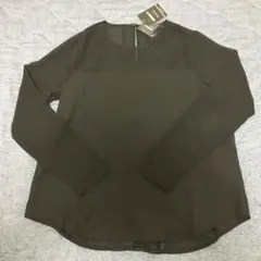 シースルー黒ブラウス カットソー 新品未使用 M