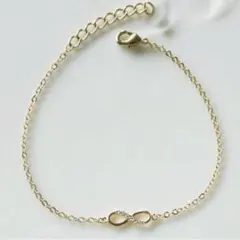 ブレスレット ゴールド 無限 インフィニティ チェーン #C112-5