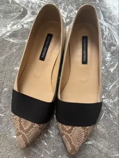 PARADIS COULEUR パイソン柄 フラットパンプス 23cmのサムネイル