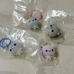 ぷくぷくあわわちゃん ころんとクリアめじるしチャーム 4点セット