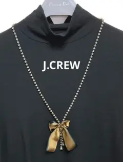 JCREW ジェイクルー リボン付きネックレス アジャスター付き ブロンズカラー