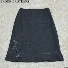 [極美品] ブルックスブラザーズ スカート 4 花柄 膝丈 タグ付 毛