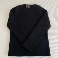 LOUIS VUITTON ブラックニットセーター ロゴボタン付きのサムネイル