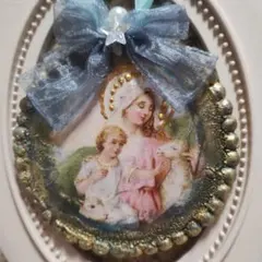 クリスマス・オーナメント４聖母子と羊