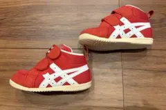 アシックス 赤　スニーカー　13.0cm