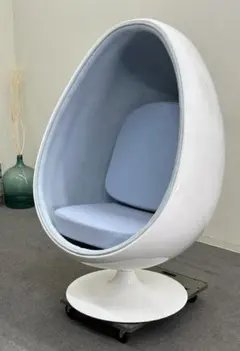 シャリオン】セルフホワイトニング専用 卵型チェア ホワイト×ブルー