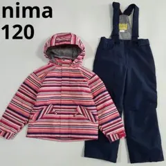 美品 nima キッズ 120 スノーウェア 上下セット スキースノボー 雪遊び