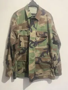 80s US.Army ミリタリー BDUジャケット ウッドランドカモ M-L - メルカリ