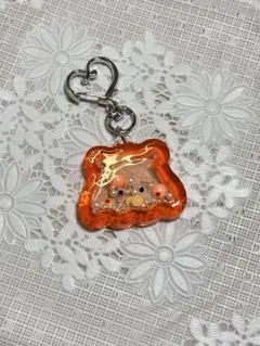 シャカシャカ　めんだこ　チャーム　キーホルダー　レジン　ハンドメイド