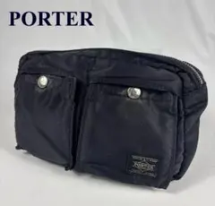 美品 PORTER タンカー ボディバッグ ウエストバッグ ブラック コブラ